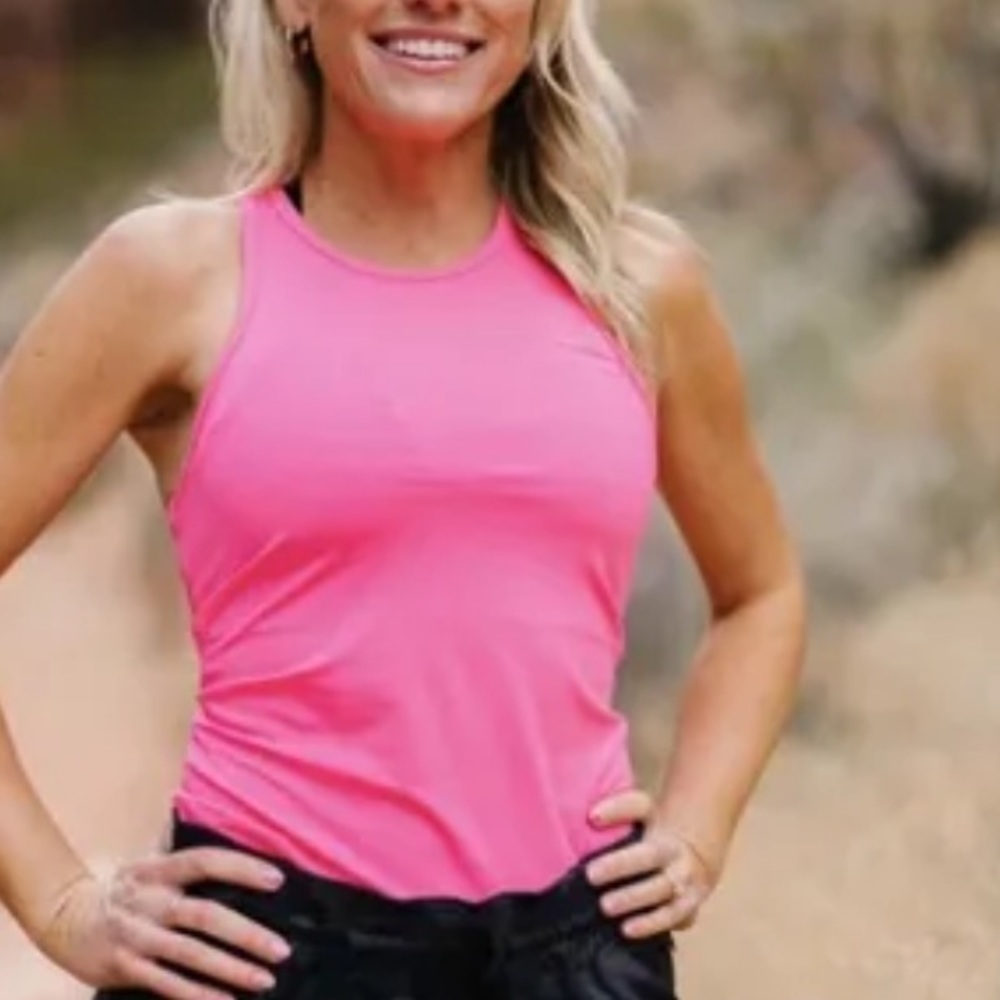 Zyia Pink Classic Racer Tank. Size Small. NWT. - Picture 10 of 10